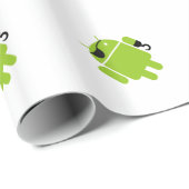 Android Robot Icon als piraat Cadeaupapier (Rol Hoek)