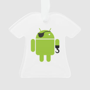 Android Robot Icon als piraat Ornament