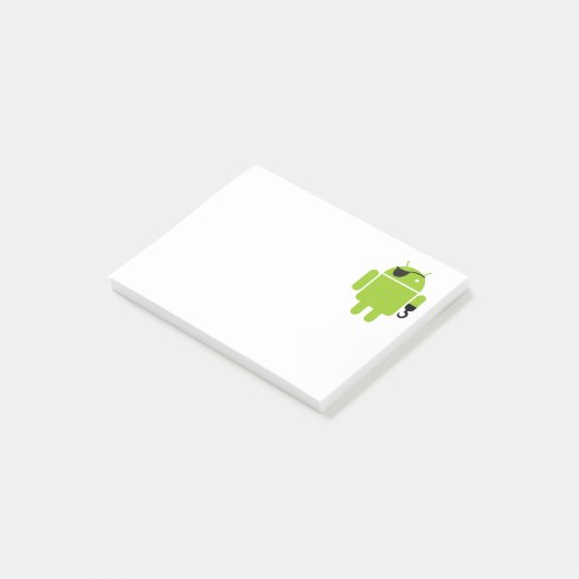 Android Robot Icon als piraat Post-it® Notes (Schuin)
