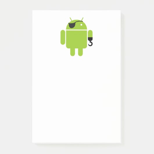 Android Robot Icon als piraat Post-it® Notes (Voorkant)