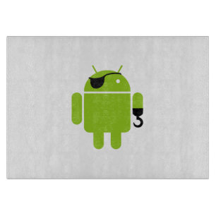 Android Robot Icon als piraat Snijplank