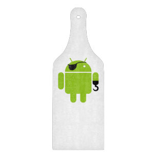 Android Robot Icon als piraat Snijplank
