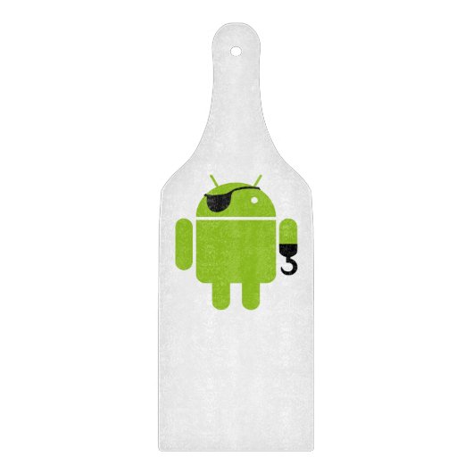 Android Robot Icon als piraat Snijplank (Voorkant)
