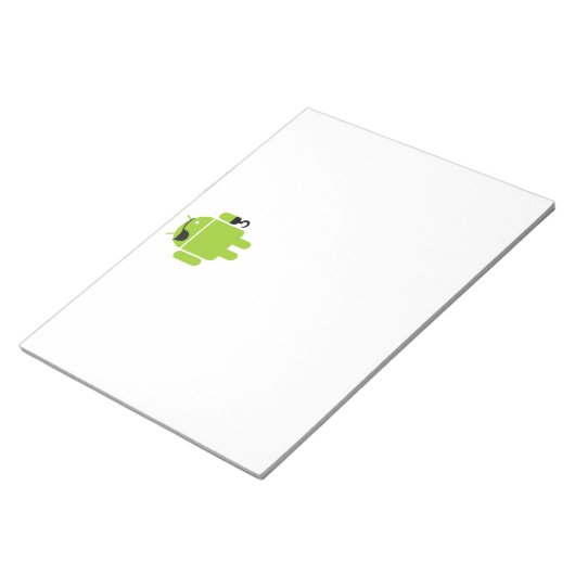 Android Robot-icoon als piraat Notitieblok (Schuin)