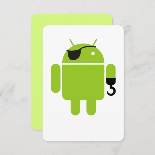 Android Robot Mighty Pirate (Voorkant / Achterkant)