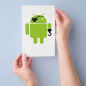 Android Robot Mighty Pirate Flyer (Hand)