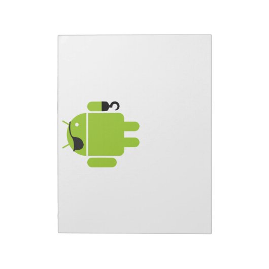 Android Robot Mighty Pirate Notitieblok (Gedraaid)