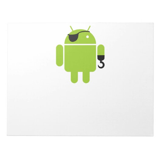Android Robot Mighty Pirate Notitieblok (Voorkant)