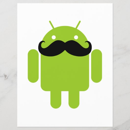 Android Robot Mustache Flyer (Voorkant)