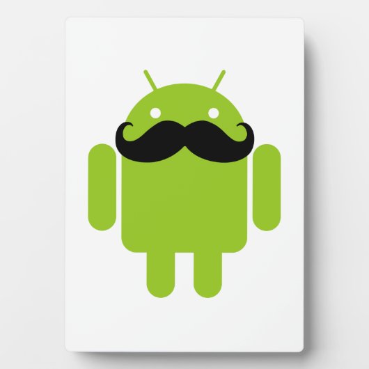 Android Robot Mustache Fotoplaat (voorkant)