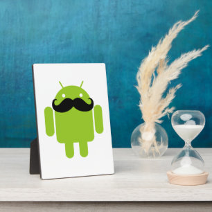Android Robot Mustache Fotoplaat