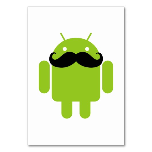 Android Robot Mustache Kaart (Voorkant)