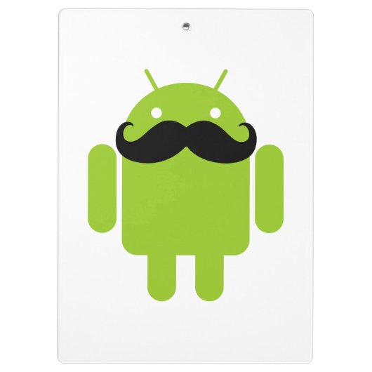 Android Robot Mustache Klembord (Achterkant)