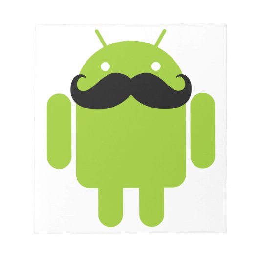 Android Robot Mustache Notitieblok (Voorkant)