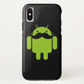 Android Robot Mustache op Black Case-Mate iPhone Case (Achterkant)
