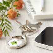 Android Robot Mustache Sleutelhanger (Zijkant)