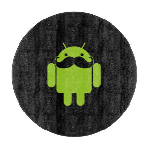 Android Robot Mustache Style op zwart Snijplank