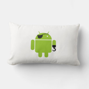 Android Robot Piraat Stijl Kussen