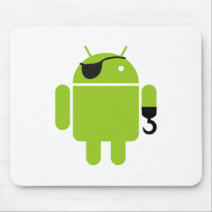 Android Robot Pirate Graphic Muismat