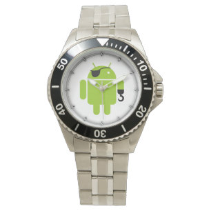 Android Robot Pirate Style Horloge
