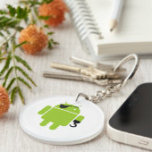 Android Robot Pirate Style Sleutelhanger (Voorkant Rechts)