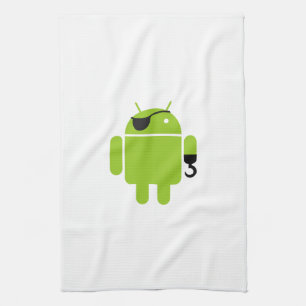 Android Robot Pirate Style Theedoek