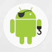Android Robot Pirates Labels (Design 1)