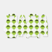 Android Robot Whimsical Mustache Style Bedankdoosjes (Uitgevouwen)