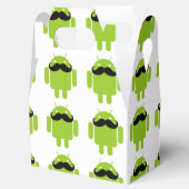 Android Robot Whimsical Mustache Style Bedankdoosjes (Geopend)