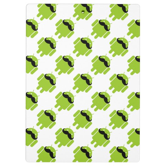 Android Robot Whimsical Mustache Style Klembord (Achterkant)
