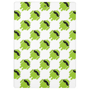 Android Robot Whiskervolle Snor Stijl Klembord