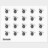 Android SKULL STIJL Ronde Sticker (Vel)