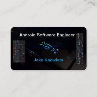 Android Software Engineer Premium Black Visitekaartje
