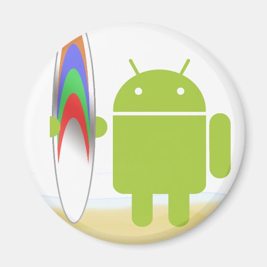 Android Surfer Magneet (Voorkant)