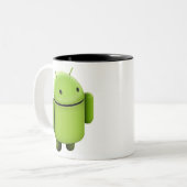 Android Tasse Tweekleurige Koffiemok (Voorkant links)