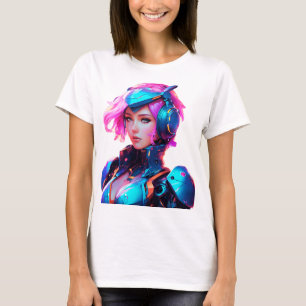 Android Techno Space Girl T-shirt
