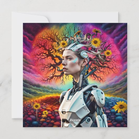 Android Tree Feestdagenkaart (Achterkant)