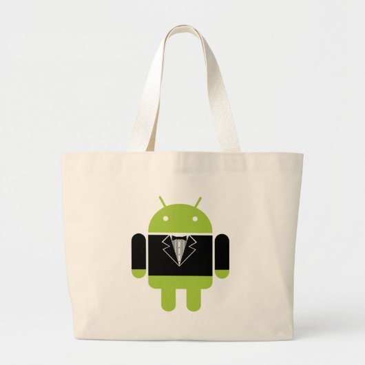 Android Tux Grote Tote Bag (Voorkant)