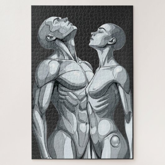 Android Union: Cyborg Couple 1014-Piece Puzzle (Vertical)