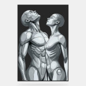 Android Union:Cyborg Couple Large Acrylic Wall Art (Recto)