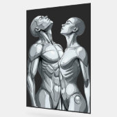 Android Union:Cyborg Couple Large Acrylic Wall Art (Angle)