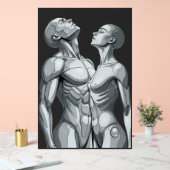 Android Union:Cyborg Couple Large Acrylic Wall Art (Mariage)