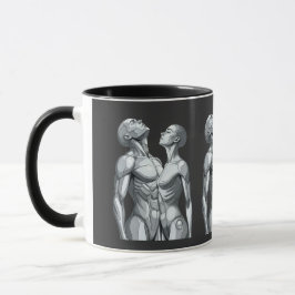 Android Union: Cyborg Couple Two-Tone Coffee Mug Mok