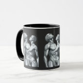 Android Union: Cyborg Couple Two-Tone Coffee Mug Mok (Voorkant links)