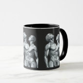 Android Union: Cyborg Couple Two-Tone Coffee Mug Mok (Voorkant rechts)