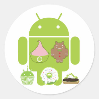 Android-versies Ronde Sticker