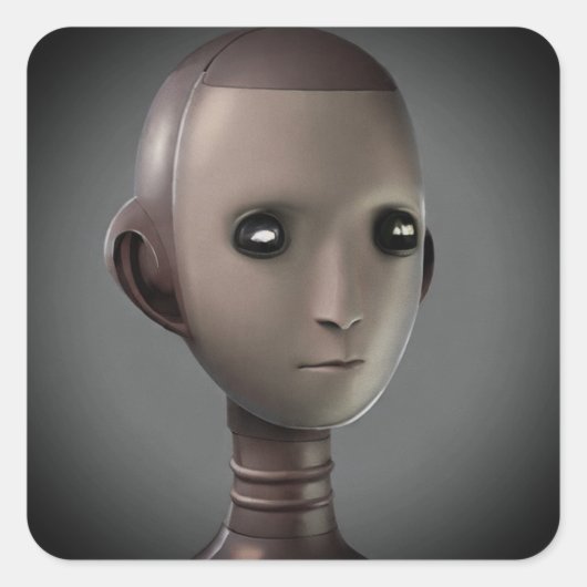 Android Vierkante Sticker (Voorkant)