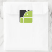Android Vierkante Sticker (Tas)