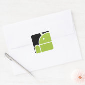 Android Vierkante Sticker (Envelop)