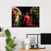 ANDROID XENIA IN HYPERION'S ORBITER Sciencefictio Poster (Thuiskantoor)